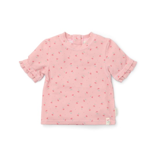 ΜΠΛΟΥΖΑ ΜΑΓΙΟ ΜΕ ΚΟΝΤΟ ΜΑΝΙΚΙ SUNNY FLOWERS BLUSH